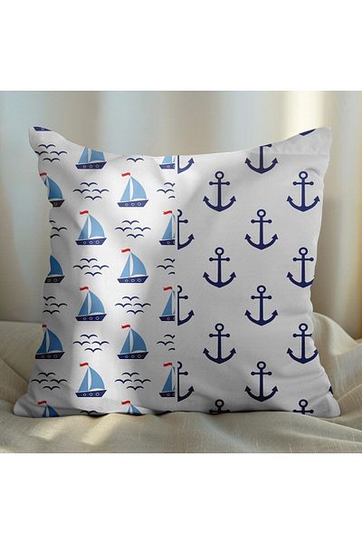 EJOYA 45cm Sailor Design 2-piece Pillow and Throw Pillow Set - 113532