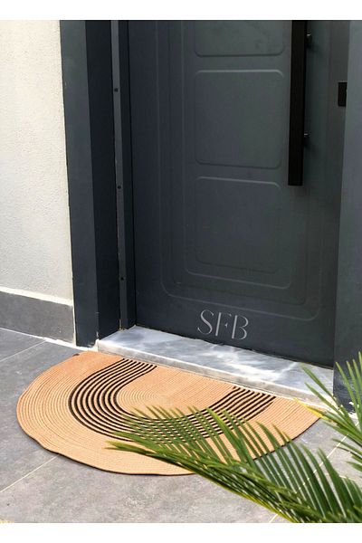 SFB Home Textile Straw, Jute, Cotton, Doormat, Bohemian Style Doormat, Washable Doormat, Jute Door Mat