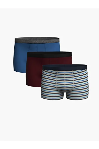 LC Waikiki Flexible Cotton 3-Piece Men's Boxer Set - Standard Mold