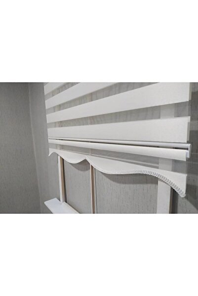 NetworkAvm Bambu Beyaz Zebra Perde Etek Dilimli Hediye (alüminyum Kasa)