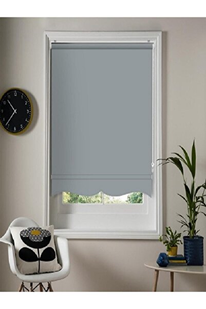 NetworkAvm Antrasit Gri Stor Perde (etek Dilimli)