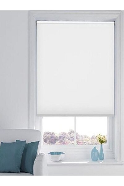 NetworkAvm Beyaz Renk Stor Perde Kalın Kumaş(keten) Modern Perde(alüminyum Kasa)