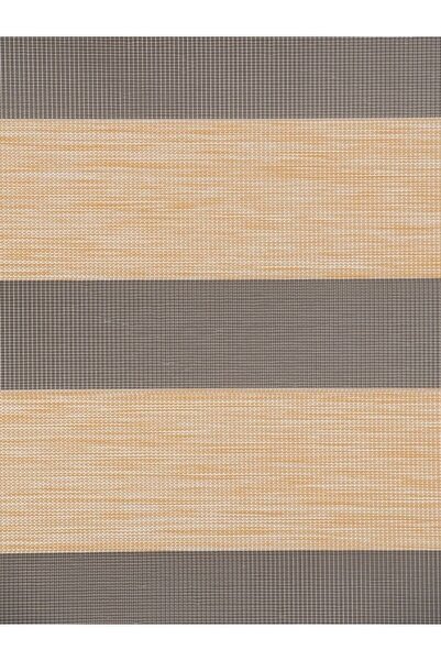 GÜNEŞ PERDE Networkavm Düz Sütlü Kahverengi R-06 Zebra Perde