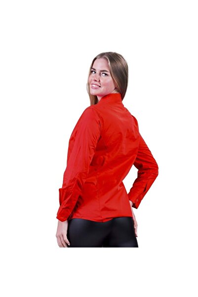 Exve Exclusive Червона проста базова сорочка з довгими рукавами для жінок