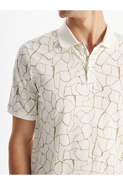 LC Waikiki Pánské tričko Pique Patterned Polo Collar - Krátký rukáv