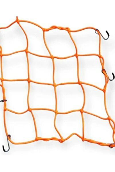 Genel Markalar Motosiklet Bagaj Filesi Ahtapot 16 Gözlü Motor Kask Bağlama Eşya Taşıma Filesi Turuncu Uyumlu