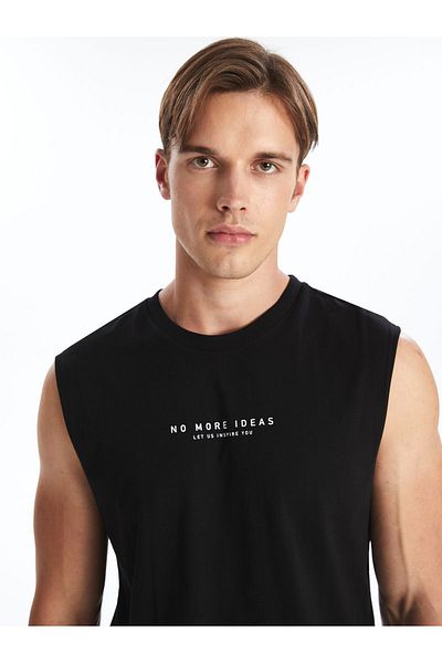 LC Waikiki Men's Sleeveless T-Shirt - Crew Neck, Printed
