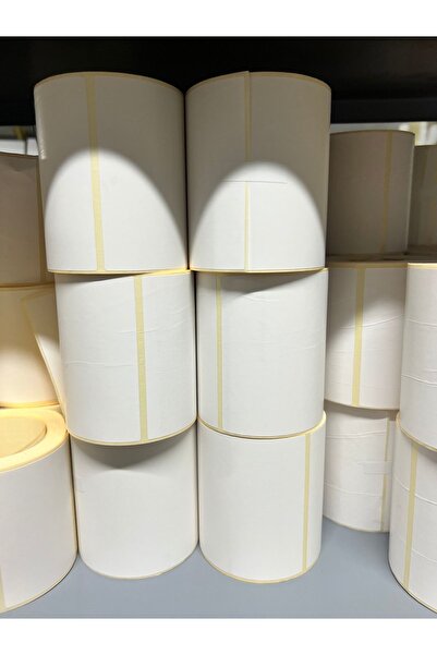 AYSAN ETİKET AySan Etiket Boş Yapışkanlı Kuşe Barkod Etiketi 100mm X 150mm