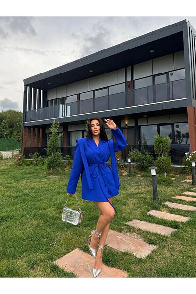 ZF BUTİK Damen-Blazerjacke mit Oversize-Design und Schnürung