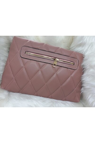 İpeksi Diamond Patterned Stylish Short Handle Detailed Bag