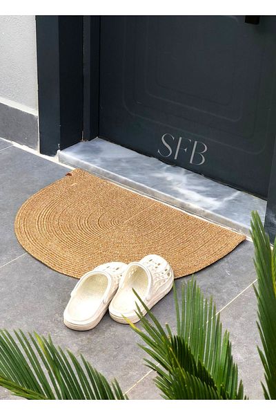 SFB Home Textile Straw, Jute, Cotton, Doormat, Bohemian Style Doormat, Washable Doormat, Jute Doormat