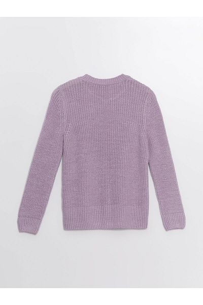 LC Waikiki Pulover de damă cu mânecă lungă ajurata cu gât crew - W40254z8