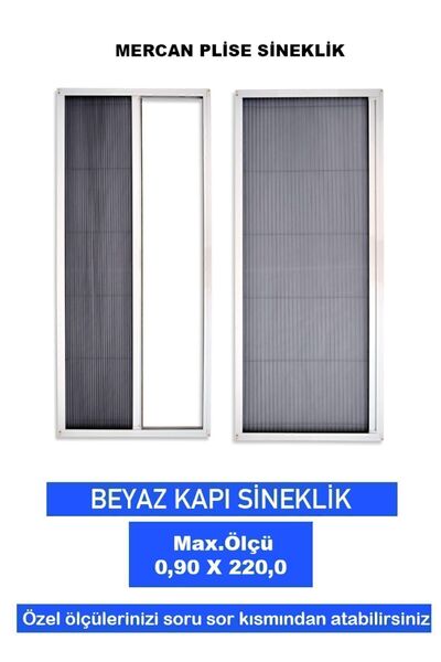 Mercan Plise Mercan-plise Akordiyon Sürgülü Pencere Sineklikleri En-0.90 Boy-...