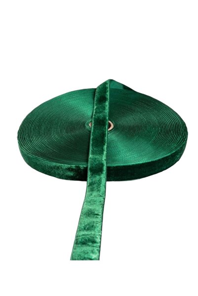 Kalben Kumaş شريط مخمل أخضر - عرض 2 سم وطول 3 متر