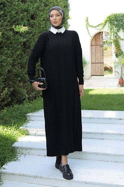 Pamuk Butik Γυναικείο Πλεκτό Φόρεμα με Αλυσίδα
