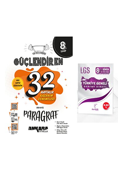 Irmak Yayınları ankara lgs 8.sınıf güçlendiren paragraf 32 hafta deneme ve tg...
