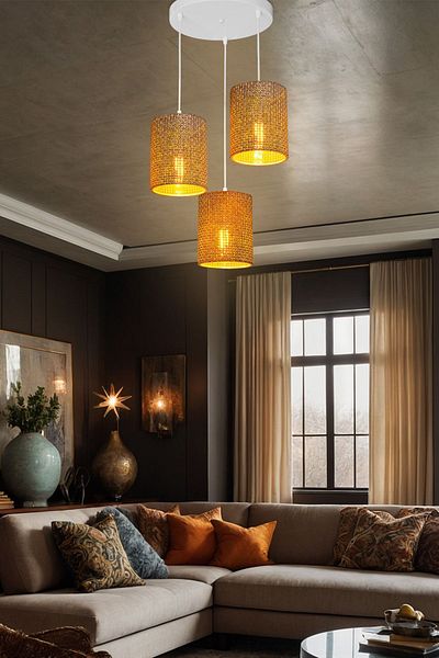 AG LightDesign Modern Stylish Brown Lamp - Chandelier Living Room Bedroom Kitchen