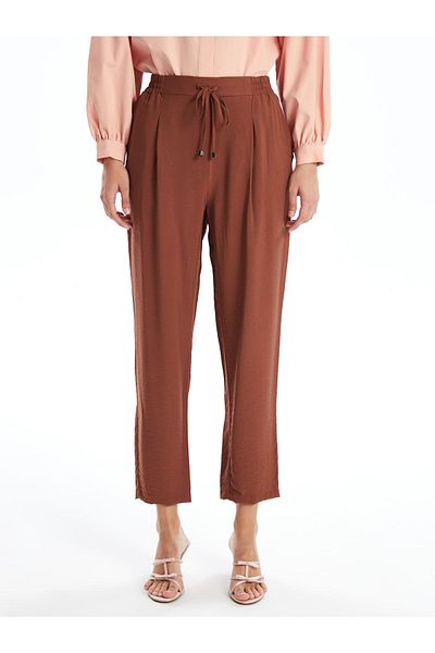 LC Waikiki Women's Trousers - Carrot Cut, Elastic Waist
