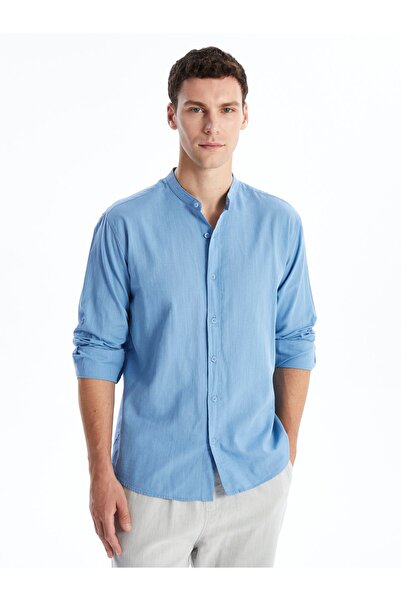 LC Waikiki Lněná pánská košile Regular Fit s dlouhým rukávem