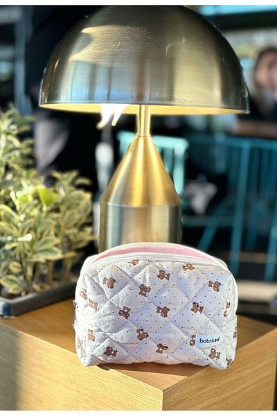 Batekso Τσάντα μακιγιάζ με σχέδιο Mini Teddy Bear - Μεγάλο Μέγεθος