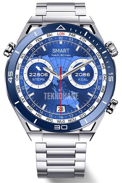 teknotrust 41 mm GRİ ULTİMATE AKILLI SAAT SMART WATCH HUAWEİ ULTİMATE UYUMLU ...