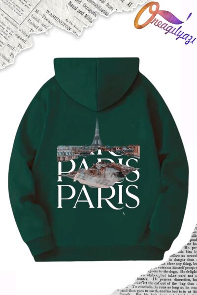 oneagılyazı سويت شيرت بقلنسوة وطباعة