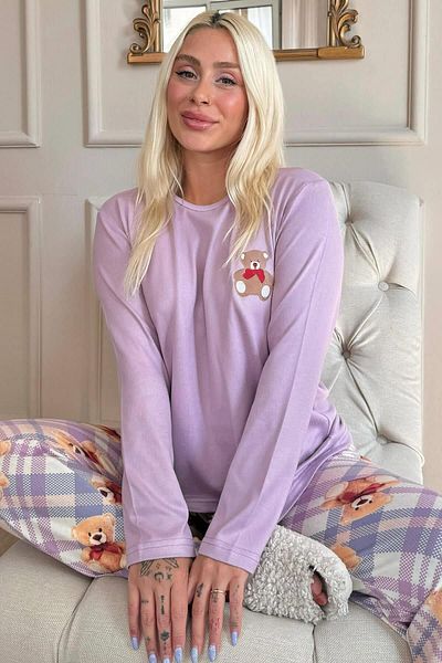 Pijamaevi Set de pijamale de damă cu model liliac Beruang