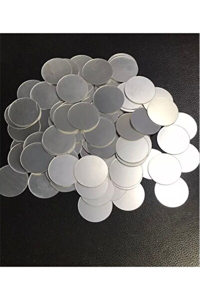 jetpleksi Dekor Süs Yuvarlak Ayna Gümüş 100 Adet Pleksi Dekoratif Ayna 3x3 Çap