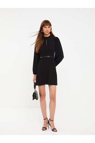LC Waikiki Stand Collar Long Sleeve Women's Dress