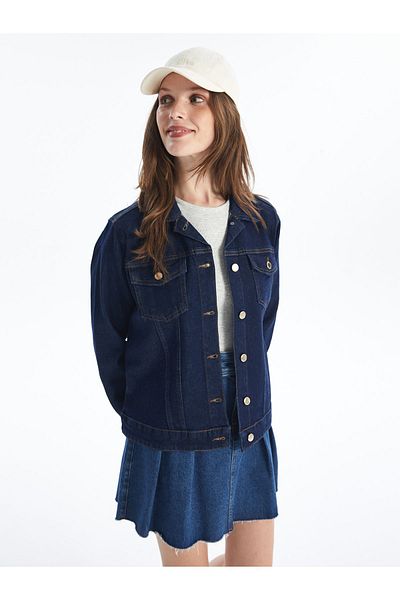 LC Waikiki Jachetă Jeans de damă - Guler cămașă