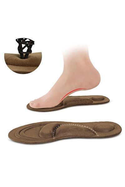 Malinka Kadın 4d Süet Hafızalı Ortez Astarı Arch Ortopedik Terletmeyen Ayakkabı Pamuk Yastığı Ped Düz Ayak