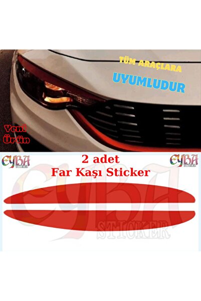 EYBA STİCKER 2 قطعة ملصق الحاجب الأمامي للسيارة من اليمين إلى اليسار
