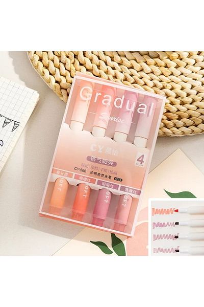 Kawaii Gradual Aesthetic Pink Highlighter Set