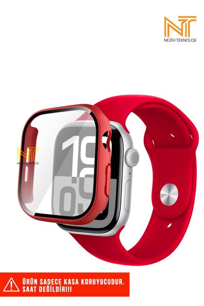 Nezih Case Apple Watch Serisi 10 Uyumlu 42mm / Seri 11 42mm Uyumlu Sert PC Ka...