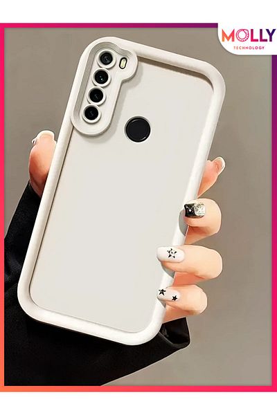 Molly جراب سيليكون سميك بحواف بيج لهاتف Xiaomi Redmi Note 8