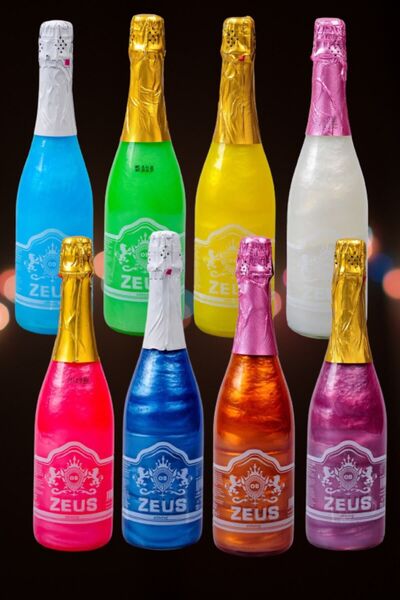 OS ZEUS 8'li Set Alkolsüz Simli Şampanya* (PARTİ, DÜĞÜN, BRİDE TO BE)
