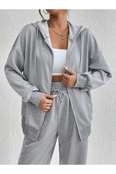 Clothify Φούτερ με κουκούλα Unisex Oversize - Μονόχρωμη, Ζακέτα με φερμουάρ