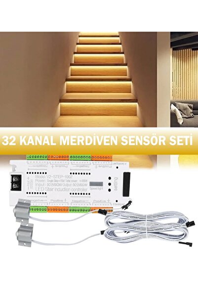 ELEKTRONİKALED Elektronikaled - 32 Kanallı Sensörlü Akıllı Merdiven Seti ( Le...