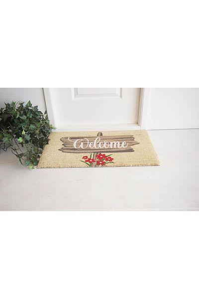 ORCHID WELCOME BLEACH PRINTED COIR DOORMAT 45X75 CM