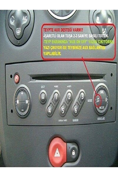 Class Clio Megan 2 Cd Çalar Teypler Için Aux Usb Bluetooh Modül 1m Kablolu Uyumlu