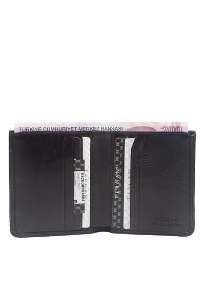 Tergan Men's Leather Wallet 1664B06 - Black