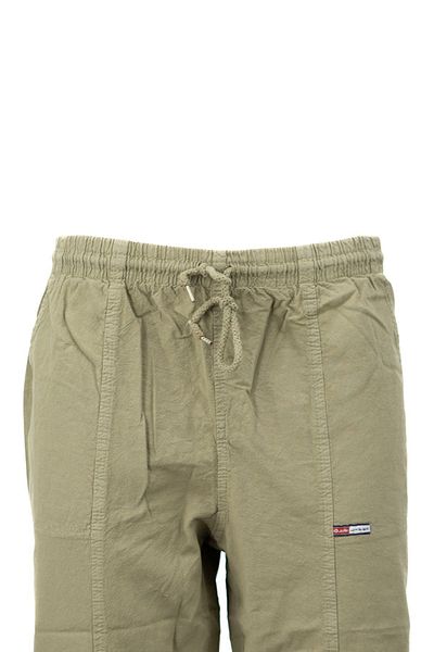 Oppland Men's 100% Pure Cotton Fabric Capri Flat Leg Side Pocket Waist Lace Comfortable Full Fit