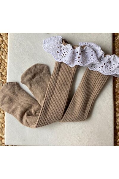 ÖZKARDEŞLER BABY Bebek Diz Altı Çorap Dantelli Fiskolu