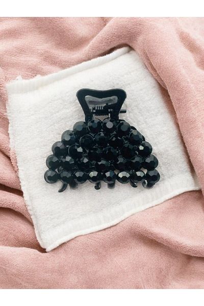 GALATA GIFT Agrafă de păr elegantă cu zirconiu de 4 cm - cleme, mărime medie, coc pe jumătate