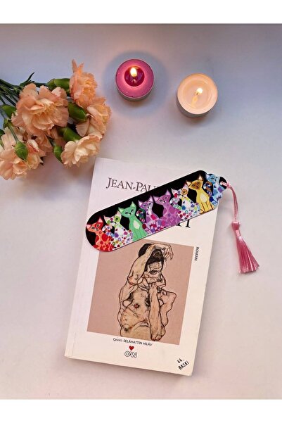 GALATA GIFT علامة مرجعية على شكل قطة (ذيول متشابكة) ذات ألوان زاهية