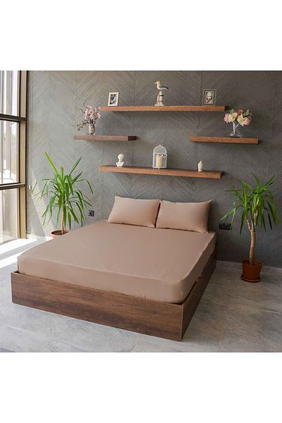 Yuvam Double Plain Paint Fitted Set 100% Cotton Flannel