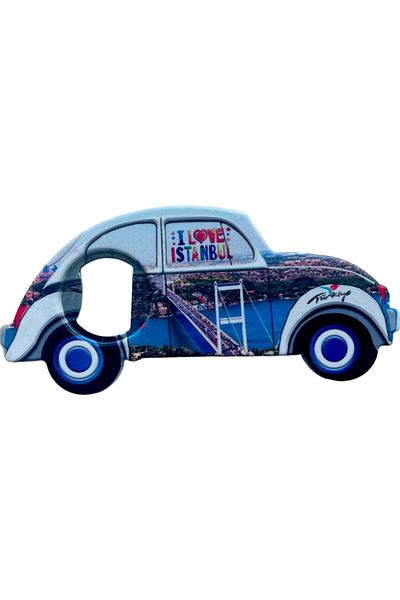 GALATA GIFT Istanbul Themed - Car Shaped Bottle Opener Magnet, Soda and Gazoz Opener Fridge Magnet