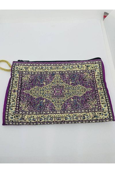 GALATA GIFT Women's Medium Size Wallet - Stylish, Zippered, Lined, Rug Patterned Coin Wallet 15x10