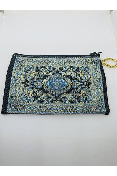 GALATA GIFT Portofel de damă de mărime medie - elegant, cu fermoar, căptușit, portofel pentru monede cu model Kilim 15x10