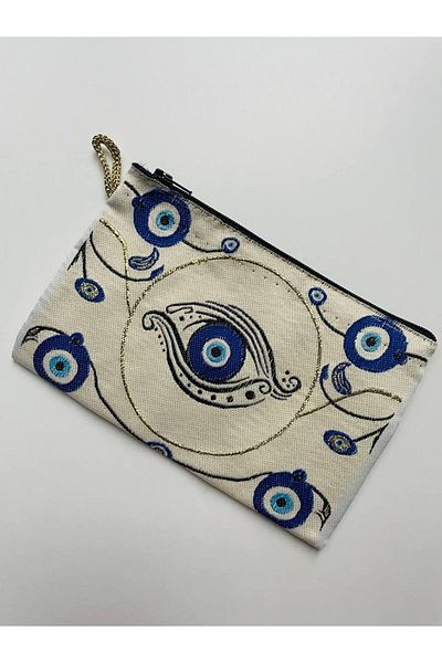GALATA GIFT Portofel de damă cu ochi rău, fermoar elegant de mărime medie, portofel căptușit